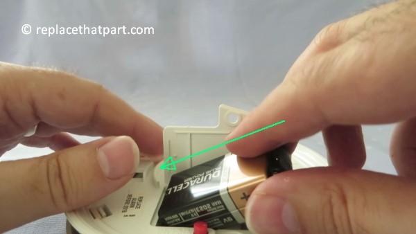 how to replace the battery in the firex smoke alarm padc240 20