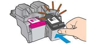hp deskjet 1255 printer replace the ink cartridges 10