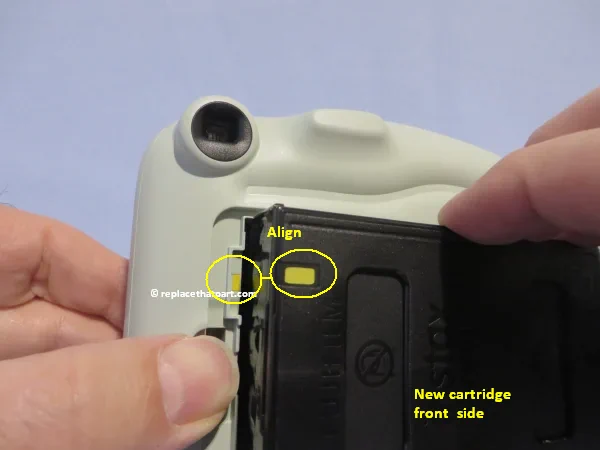 replace an empty film cartridge in a fujifilm instax mini 11 tutorial 10